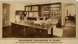 601619 Interieur van het Serologisch Laboratorium ondergebracht in een vleugel van het Laboratorium van het ...